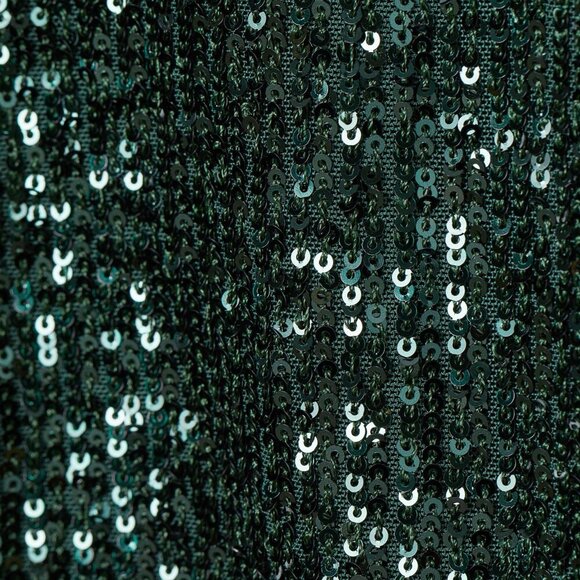 H&M Sequins Top Dark Green Sleek Shape Mardi Gras or Saint Patrick's - Picture 6 of 8